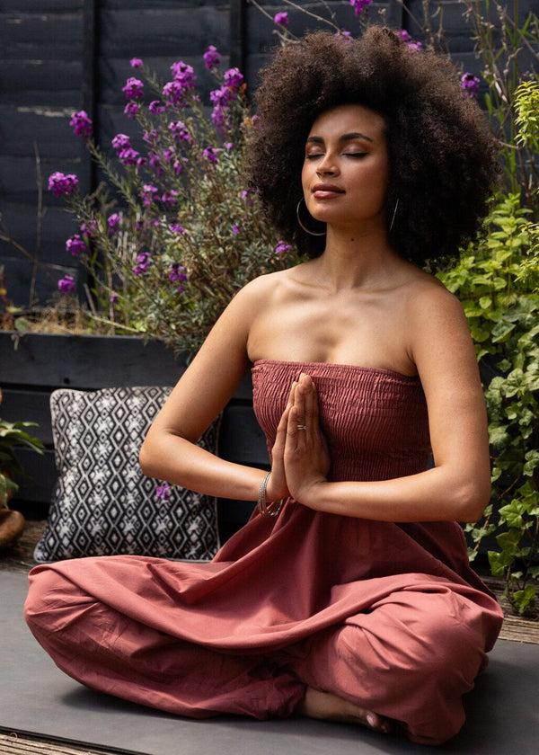 likemary Convertible Cotton 2-in-1 Jumpsuit & Harem Pants Vieux Pink