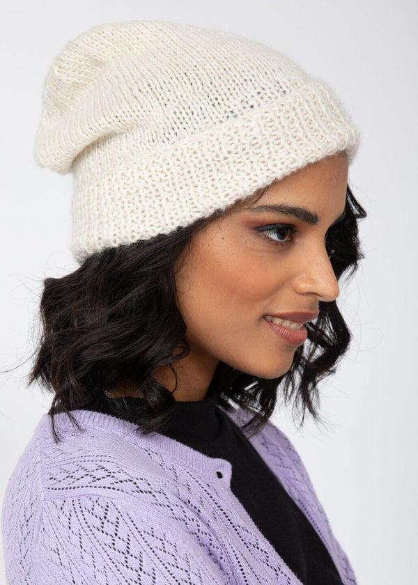 Likemary Cream Merino Wool Slouchy Beanie - Ethically Handmade