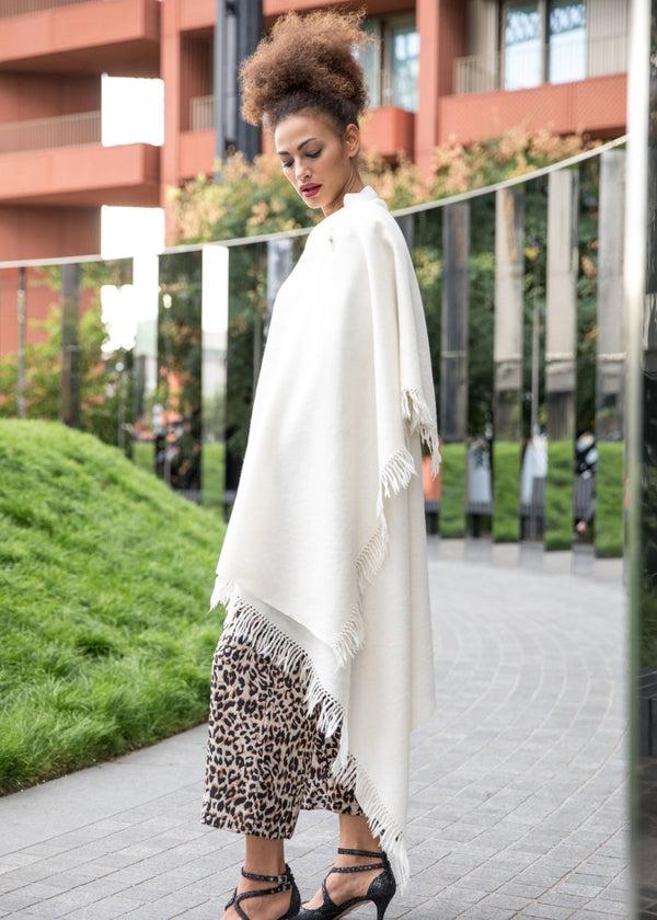 Likemary Cream Pashmina Shawl – Oversized Merino Wool Blanket Scarf