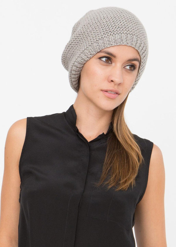 Likemary Ethically Handmade Merino Wool Slouch Beret In Grey