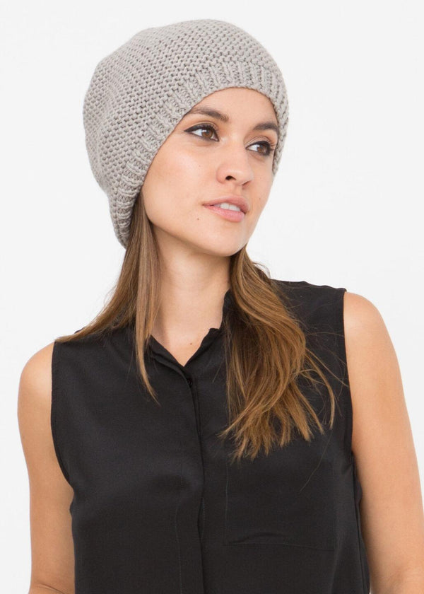 Likemary Ethically Handmade Merino Wool Slouch Beret In Grey
