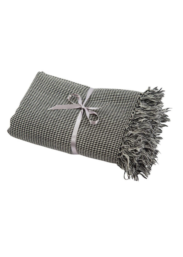 Likemary Extra Oversized Merino Wool Shawl & Throw – Houndstooth Blanket Scarf