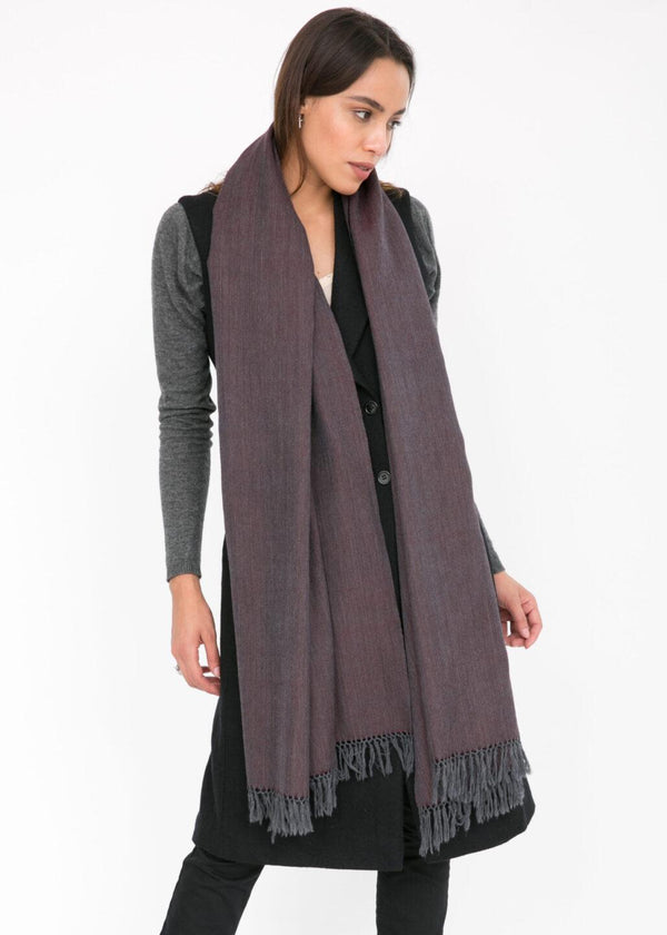 Likemary Herringbone Scarf - Handwoven Merino Wool Wrap