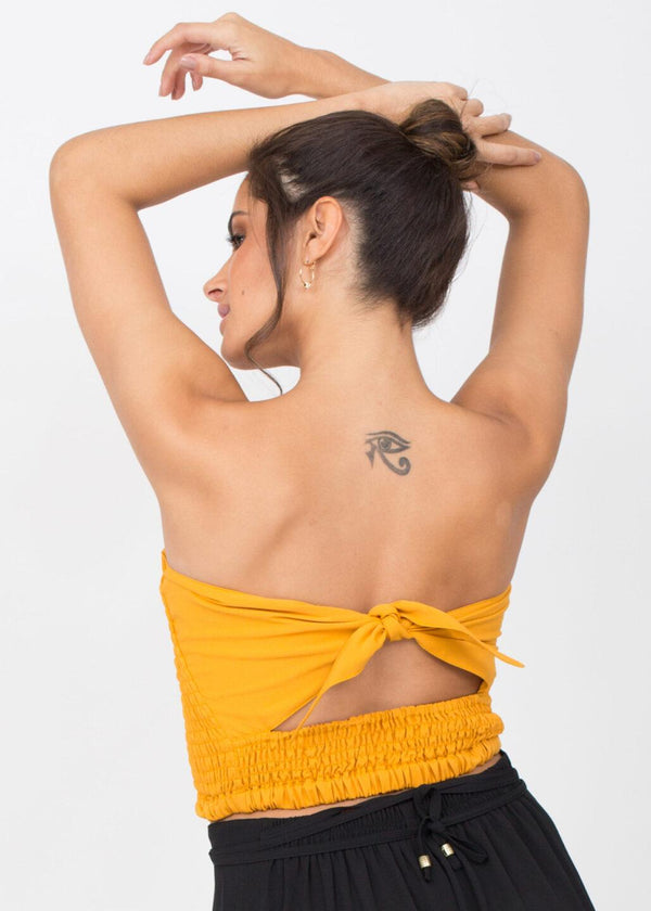 Likemary Bandeau Boob Tube Top Sunflower Yellow