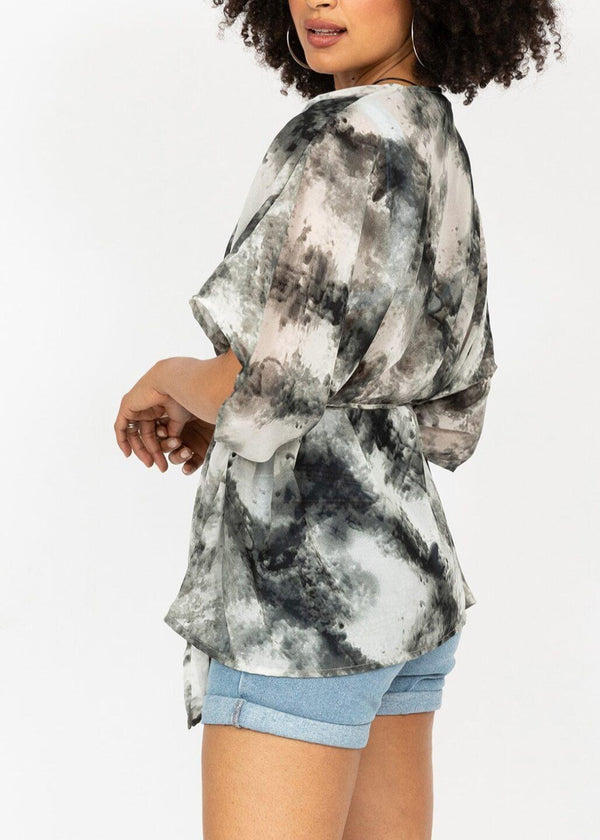 Likemary Burn Out Print Kimono Kaftan
