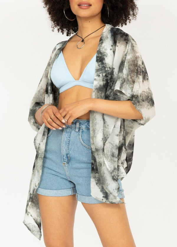 Likemary Burn Out Print Kimono Kaftan