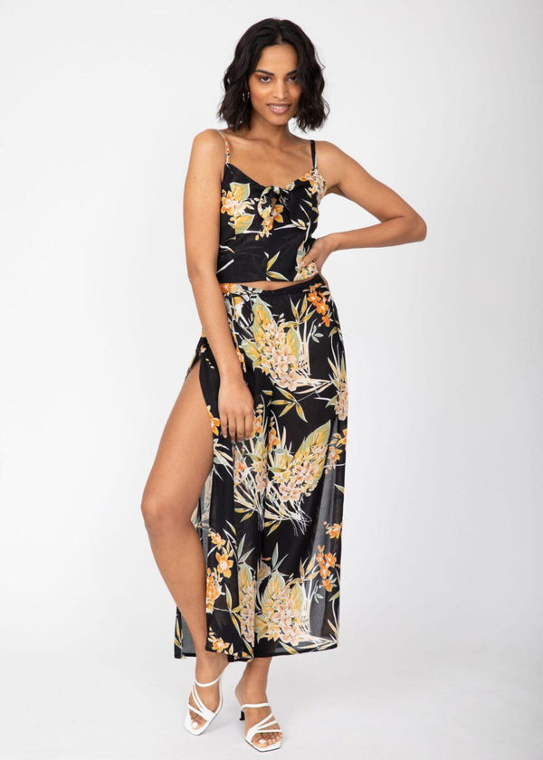 Likemary Floral Print Wide Leg Summer Trousers