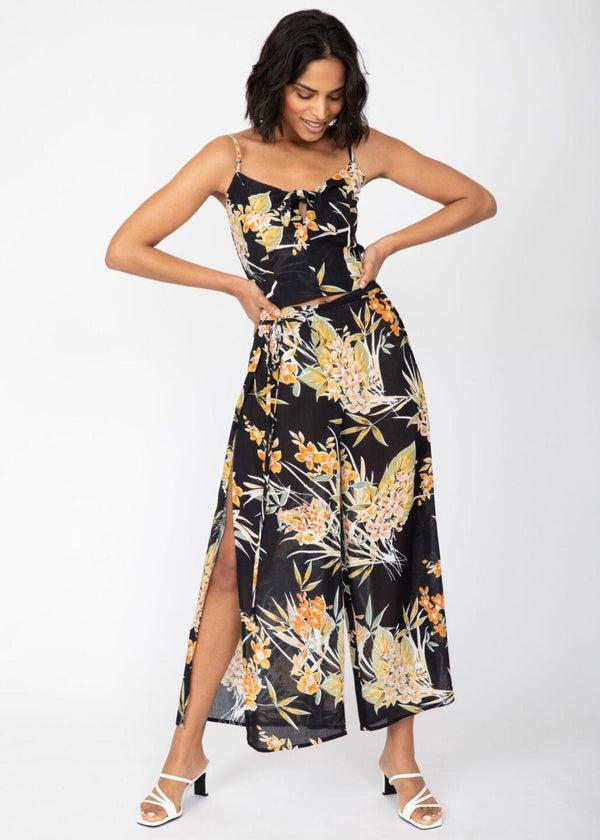 likemary Floral Print Wide Leg Summer Trousers