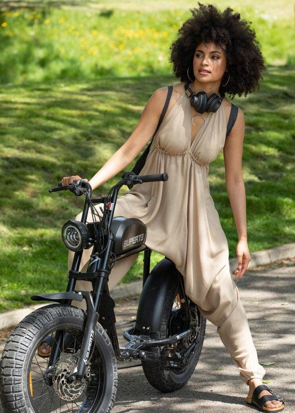 Likemary Halter Harem Jumpsuit Biscuit Beige