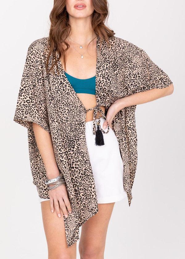Likemary Leopard Kimono Cover Up