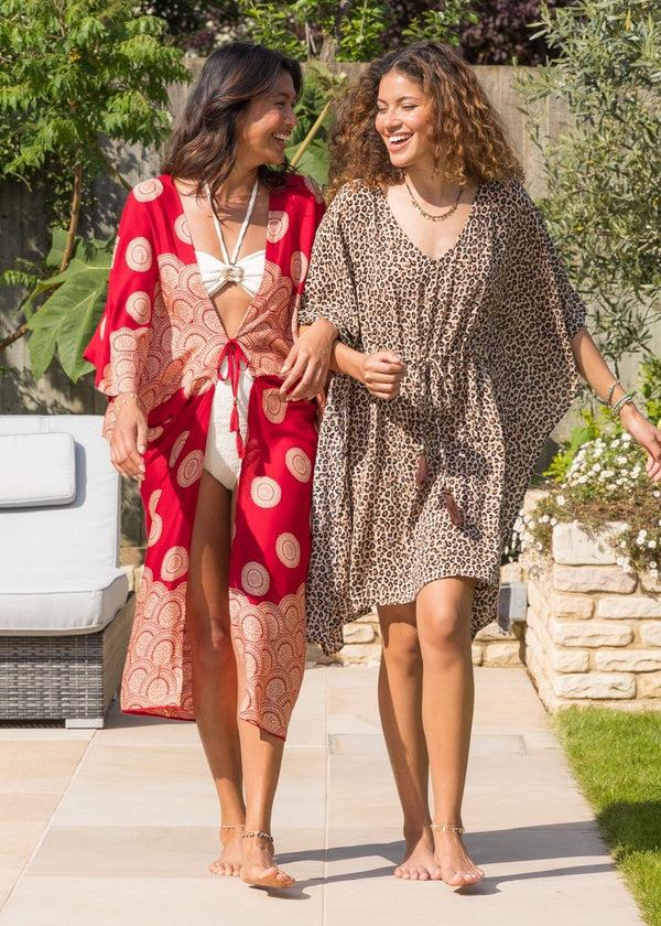 Likemary Relaxed Mandala Print Kimono In Red