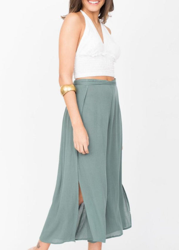 Likemary Sea Foam Green Elasticated Waist Trousers
