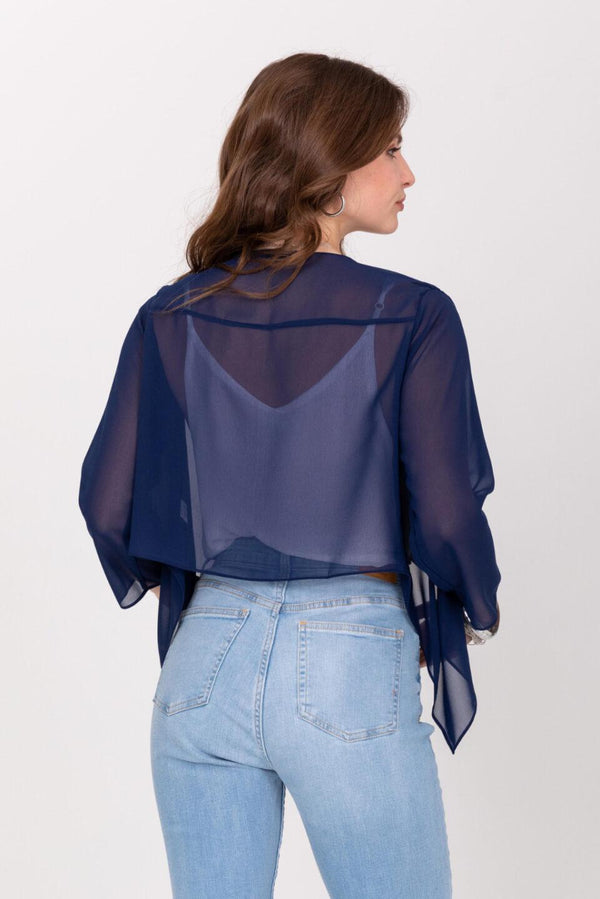 Likemary Sheer Chiffon Shrug Bolero Blueberry