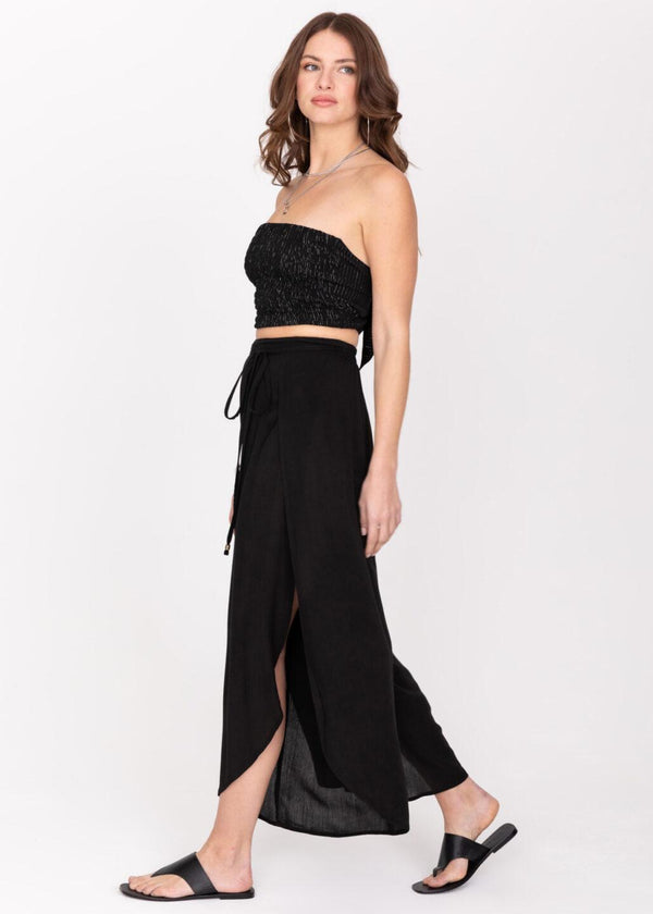 Likemary Skirt Trousers In Black With Side Slits