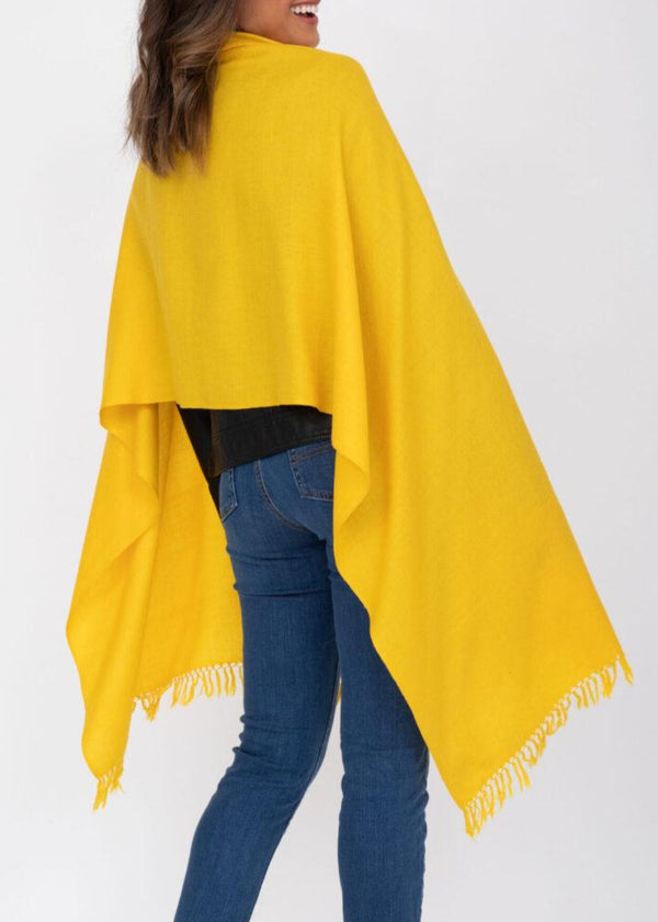 Likemary Merino Wool Stole – Ethically Handwoven Scarf Inca Yellow