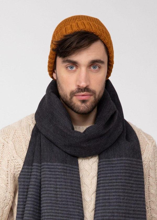 Likemary Mustard Yellow Merino Slouchy Beanie Men - Ethically Handmade