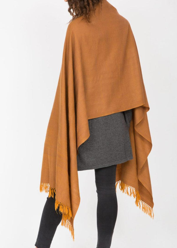 Likemary Mustard Yellow Scarf Wrap - Herringbone Pashmina Stole