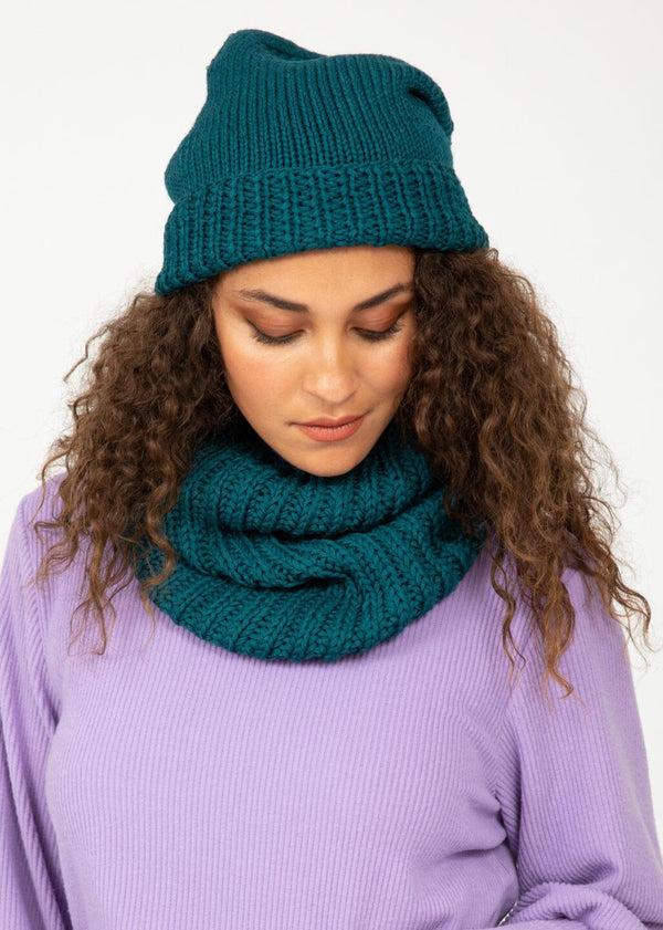 Likemary Teal Blue Merino Slouchy Beanie - Ethically Handmade