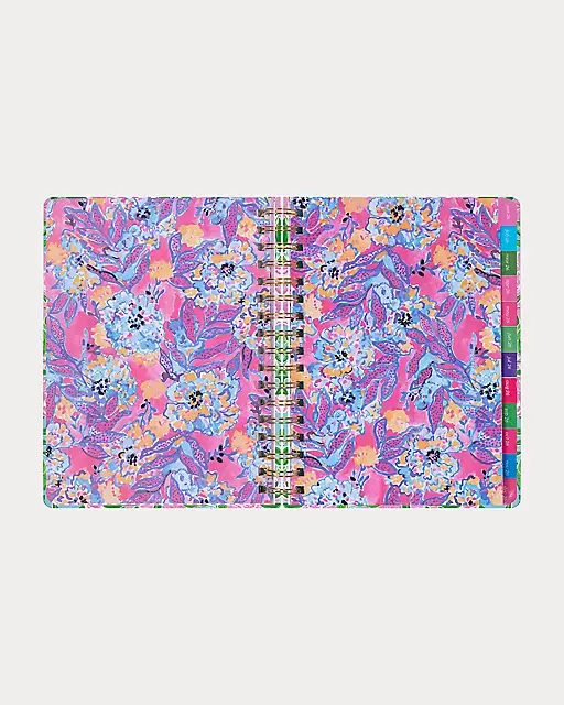 Lilly Pulitzer 2025-2026 17 Month Jumbo Agenda Multi Island Garden Oasis