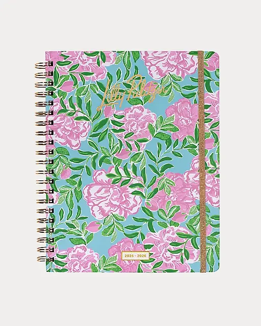 lilly pulitzer 2025-2026 17 Month Jumbo Agenda Multi Island Garden Oasis