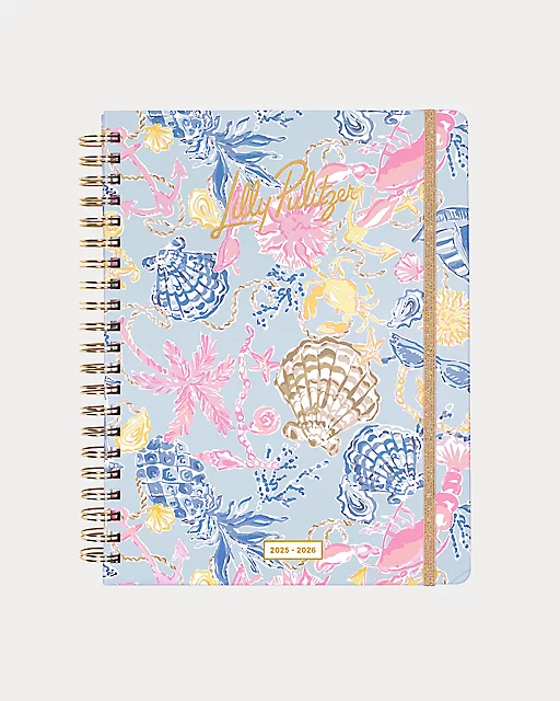 lilly pulitzer 2025-2026 17 Month Jumbo Agenda Multi Lil Barefoot Beachcomber