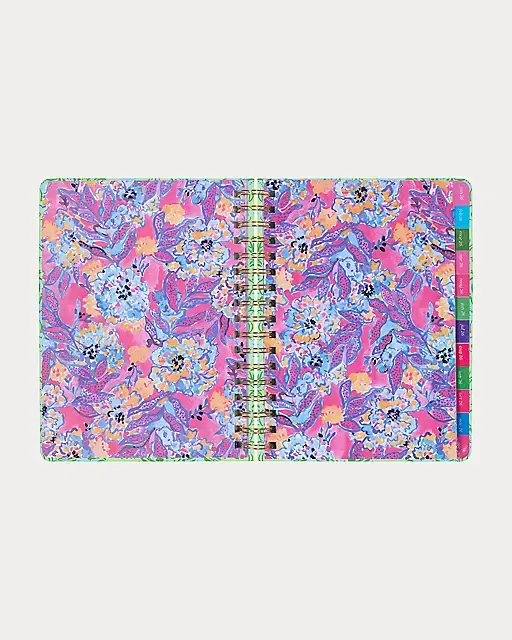 Lilly Pulitzer 2025-2026 17 Month Large Agenda Cool Mint Catchin Rays