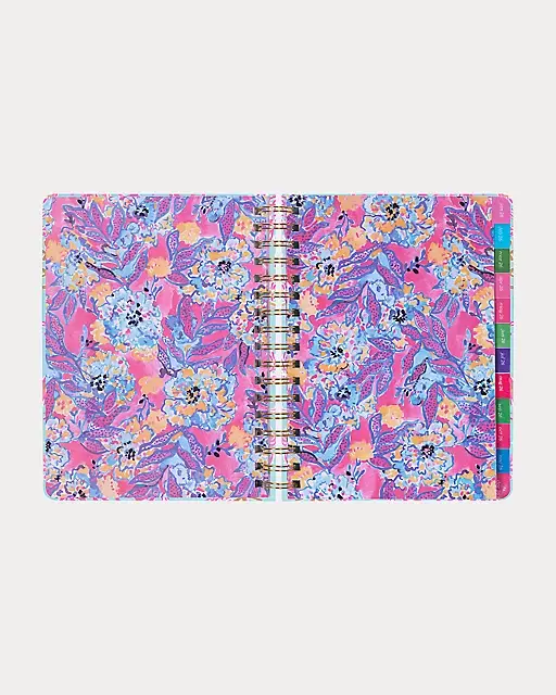 Lilly Pulitzer 2025-2026 17 Month Large Agenda Multi Royal Coral