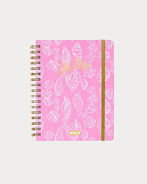 lilly pulitzer 2025-2026 17 Month Large Agenda Rousseau Pink Cool As Shell