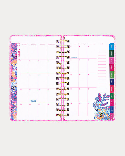 Lilly Pulitzer 2025-2026 17 Month Medium Agenda Conch Shell Pink Pb Playground