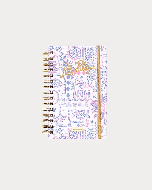 lilly pulitzer 2025-2026 17 Month Medium Agenda Resort White Tis The Sea Sun