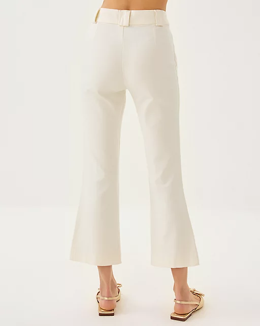 Lilly Pulitzer 27" Parrish High Rise Crop Flare Jean Coconut