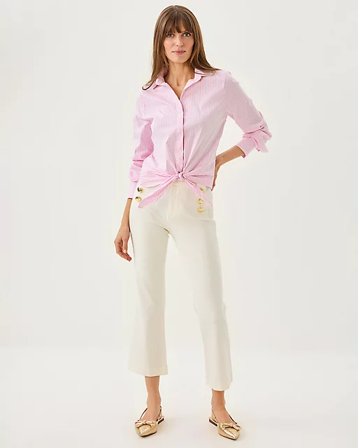 lilly pulitzer 27" Parrish High Rise Crop Flare Jean Coconut