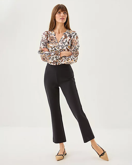 lilly pulitzer 28" Christabel Ponte Crop Flare Pant Noir