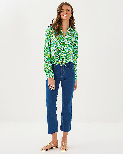 Lilly Pulitzer 28" Lindessa High Rise Crop Jean Medium Wash