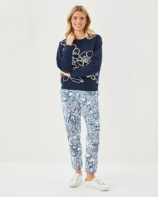 lilly pulitzer 29" Silvie Terry Jogger Coconut Unforgettable