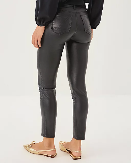 Lilly Pulitzer 30" South Ocean High Rise Coated Skinny Jean Noir