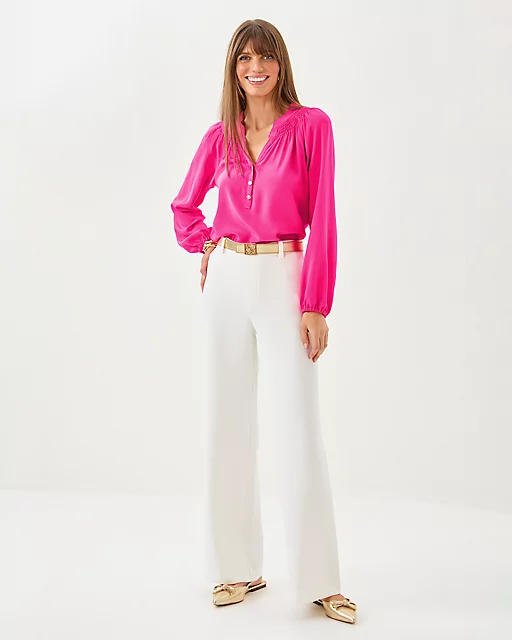 Lilly Pulitzer 32" Celesta High Rise Palazzo Pant Coconut