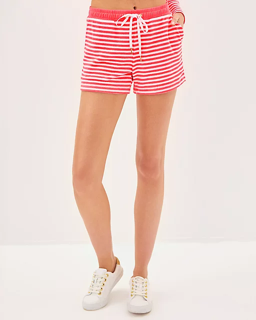 Lilly Pulitzer 4" Peppi High Rise Short Cane Coral St Tropez Stripe