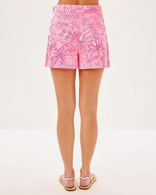Lilly Pulitzer 4" Sarissa Stretch Short Conch Shell Pink Pennys Playground