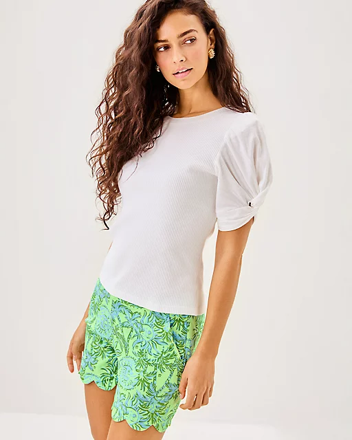 lilly pulitzer 5" Buttercup Mid Rise Short Cool Mint Catchin Rays