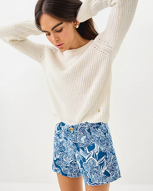 Lilly Pulitzer 5" Callahan Stretch Short Starlight Navy Unforgettable