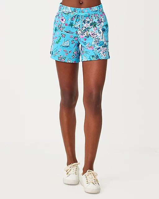 Lilly Pulitzer 5" Kylar Knit Terry Short Amalfi Blue Lillys Roadtrip