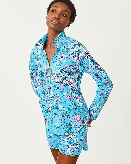 lilly pulitzer 5" Kylar Knit Terry Short Amalfi Blue Lillys Roadtrip