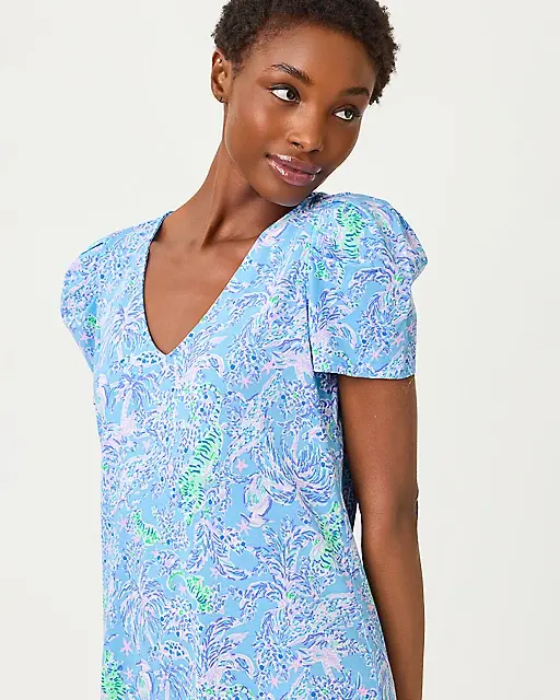 Lilly Pulitzer Aleece T-Shirt Dress Blue Peri The Turtle Package