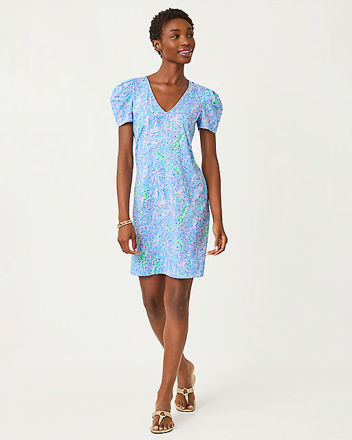 Lilly Pulitzer Aleece T-Shirt Dress Blue Peri The Turtle Package