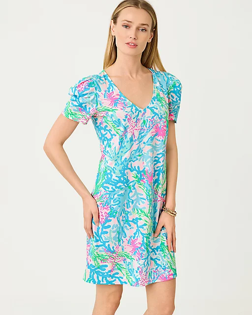 Lilly Pulitzer Aleece T-Shirt Dress Multi Coral Bay