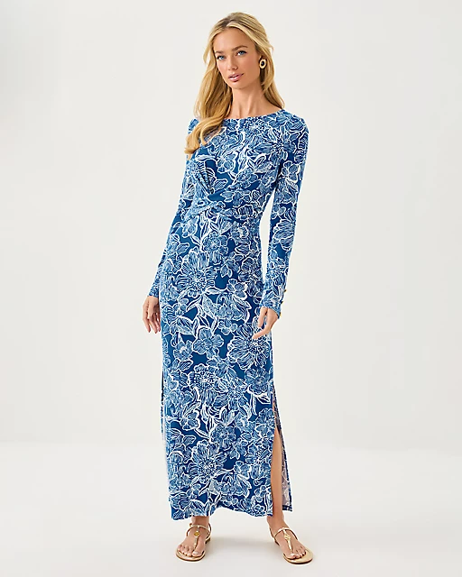 lilly pulitzer Alessani Maxi Dress Starlight Navy Unforgettable