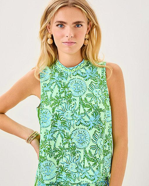 Lilly Pulitzer Anya Top & Bal Harbour Pant Set Cool Mint Catchin Rays Engineered Top