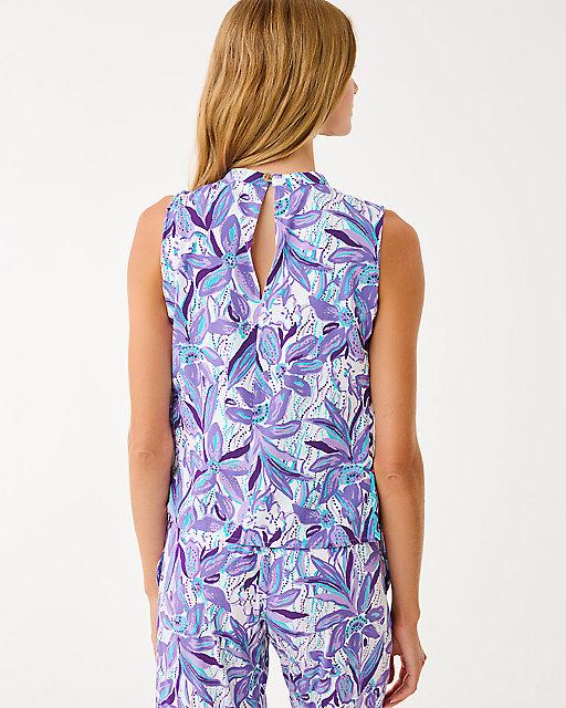 Lilly Pulitzer Anya Top Tropicalia Purple Elephant In The Bloom Engineered Bottom