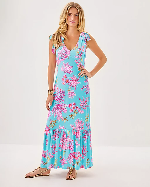 lilly pulitzer Aquinnah Maxi Dress Multi Royal Coral lilly pulitzer Aquinnah Maxi Dress Multi Royal Coral